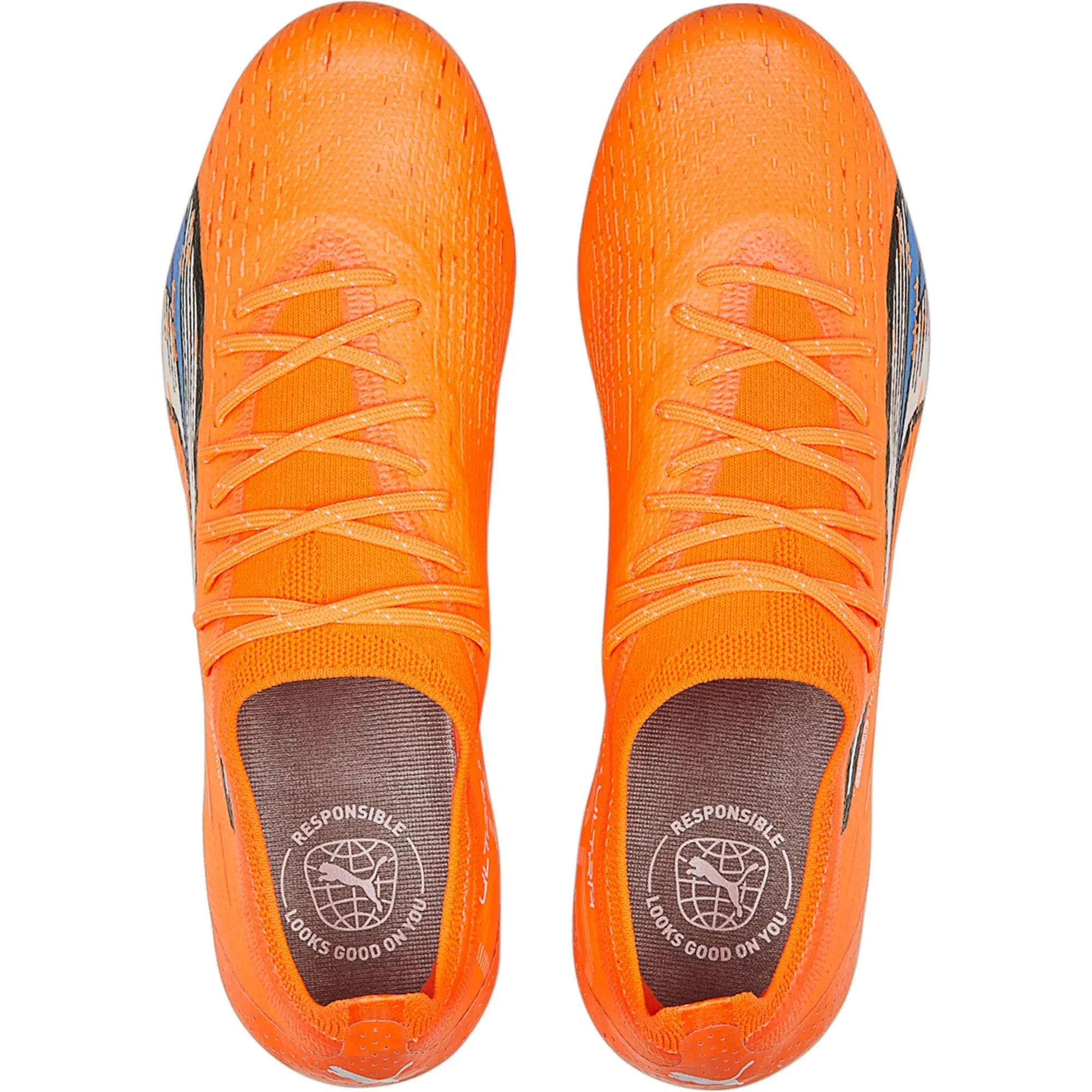 Puma Ultra Ultimate FG/AG Firm Ground Soccer Cleats - Orange/White/Blue