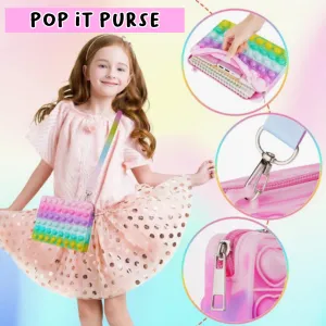 Sensory Rainbow Pop It Fidget Bag