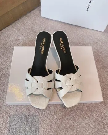 SLY Women's Tribute Heeled Mules White For Women