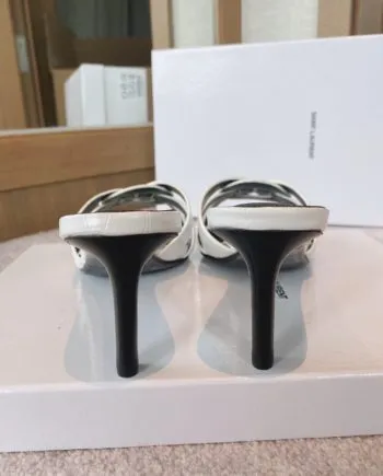 SLY Women's Tribute Heeled Mules White For Women