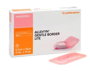 Smith & Nephew 66800834 Allevyn Gentle Border Lite Silicone Gel Adhesive Hydrocellular Foam Dressing 7.5cm x 7.5cm