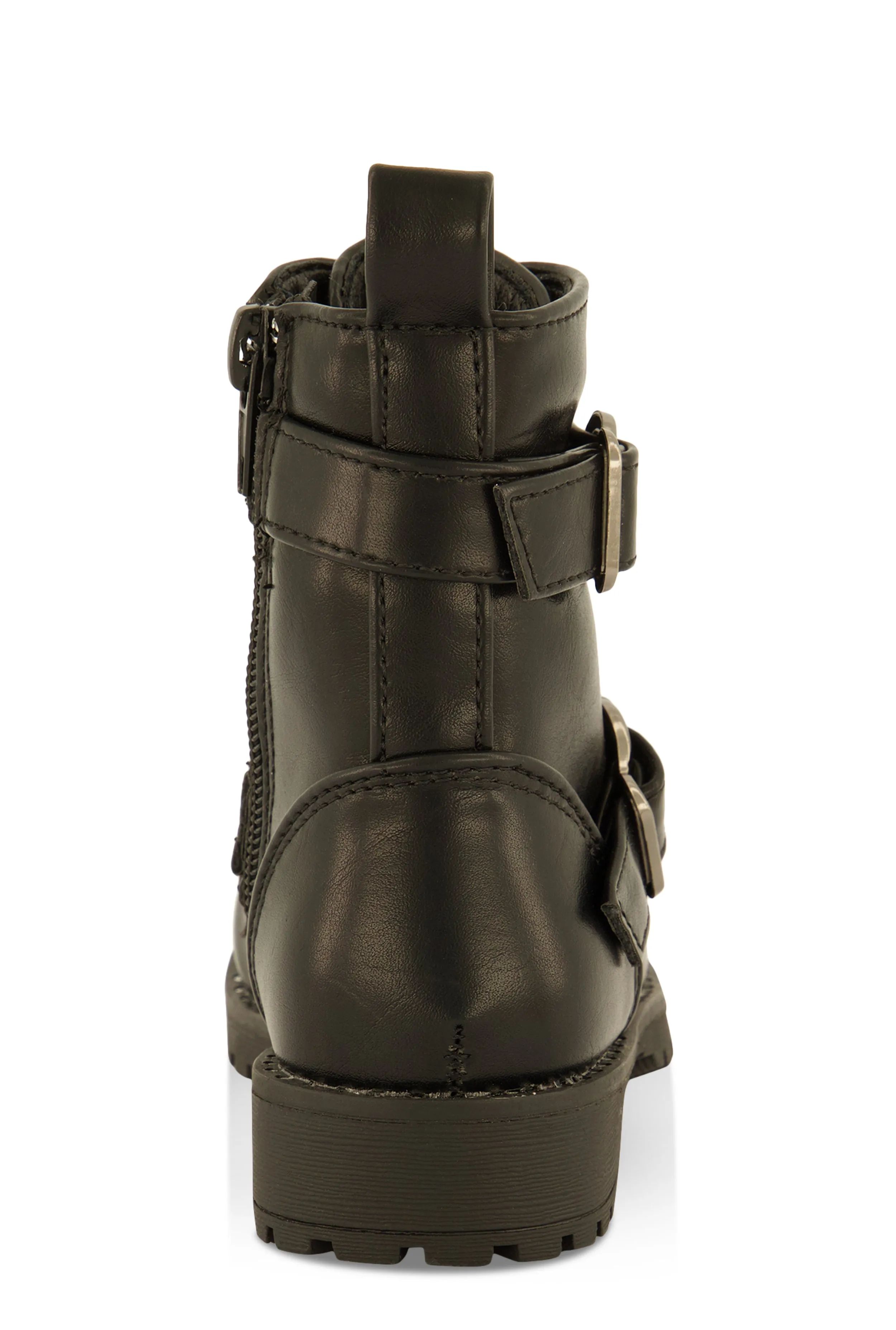 Toddler Girls Double Buckle Combat Boots