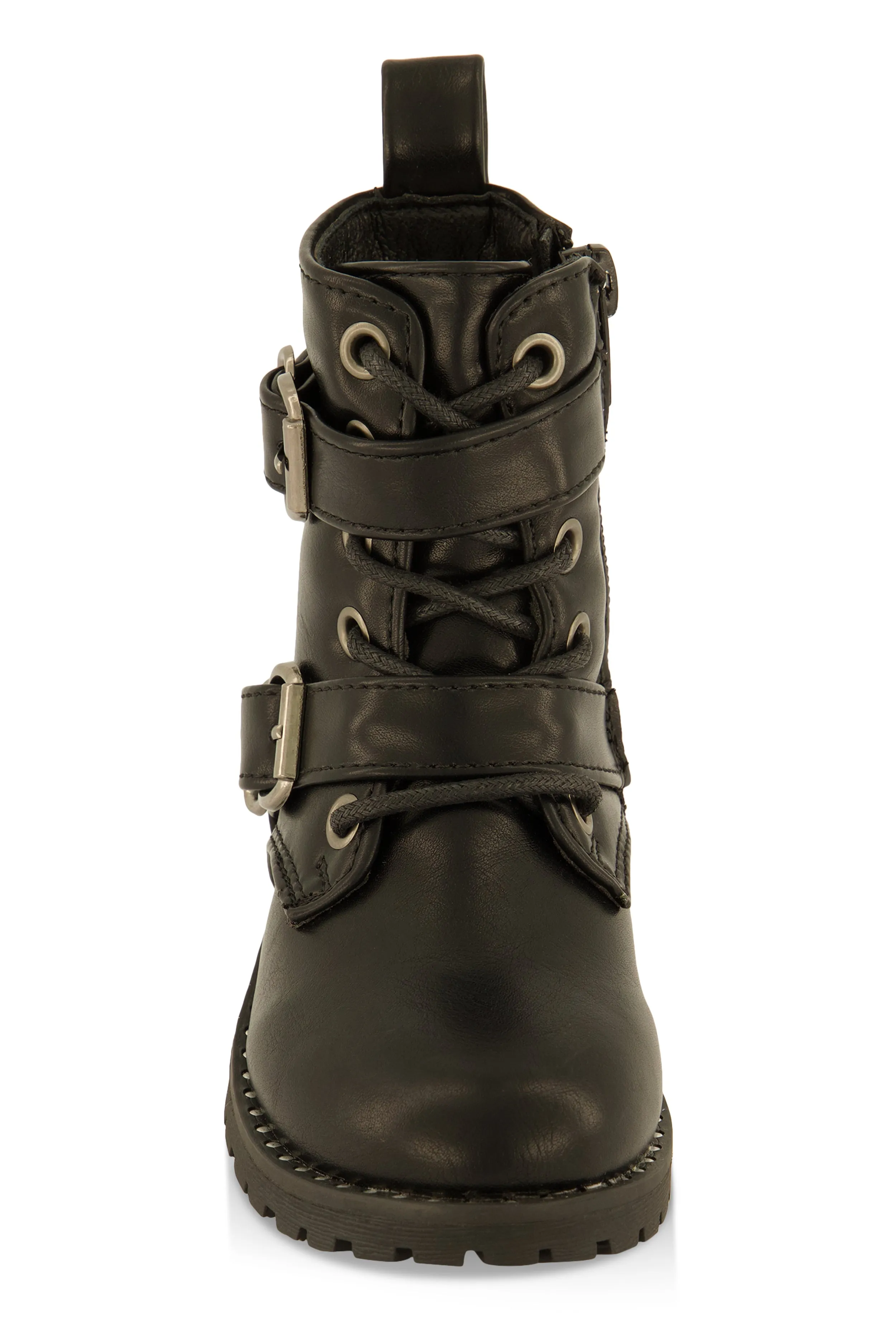 Toddler Girls Double Buckle Combat Boots