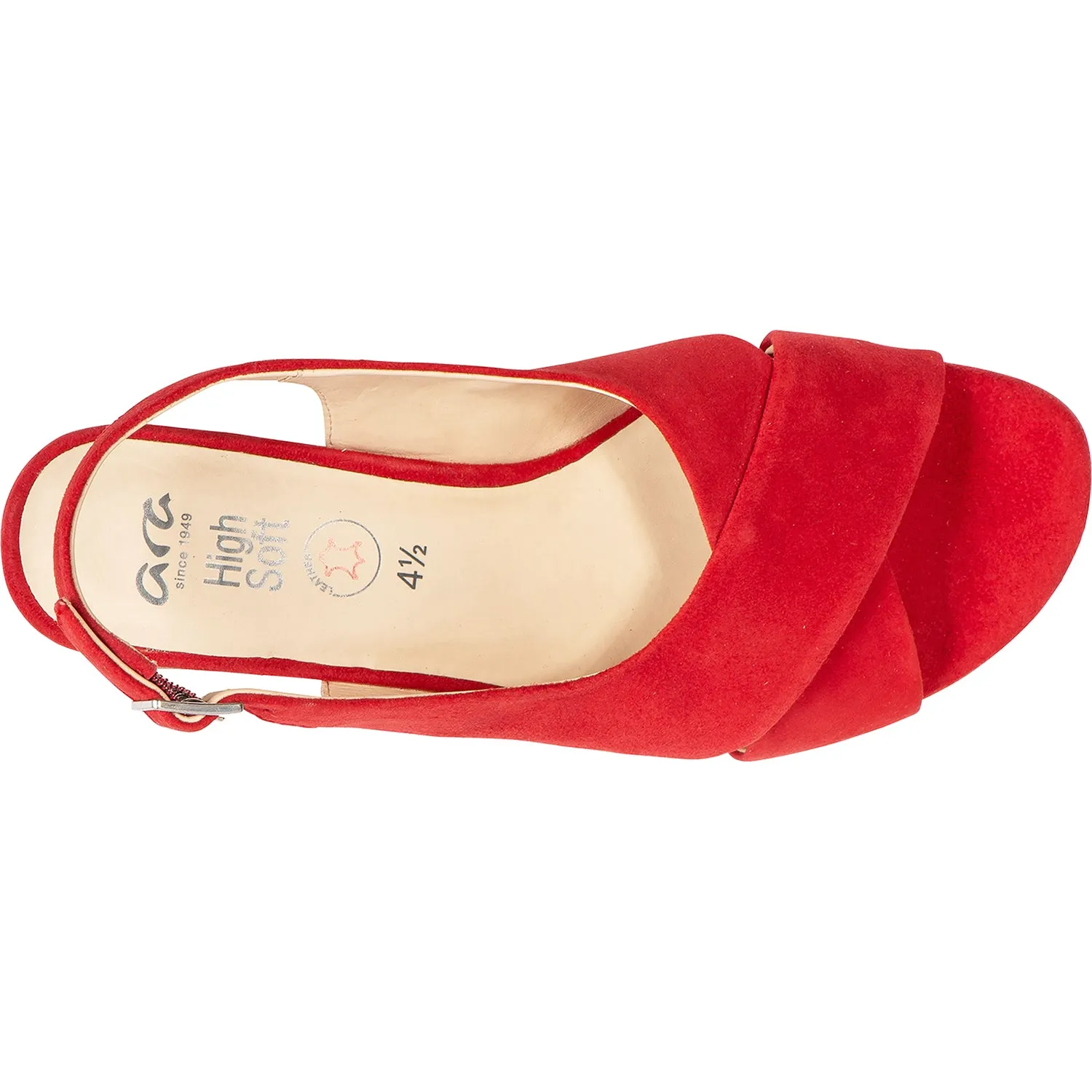 Women's Ara Petunia Red Kid Suede