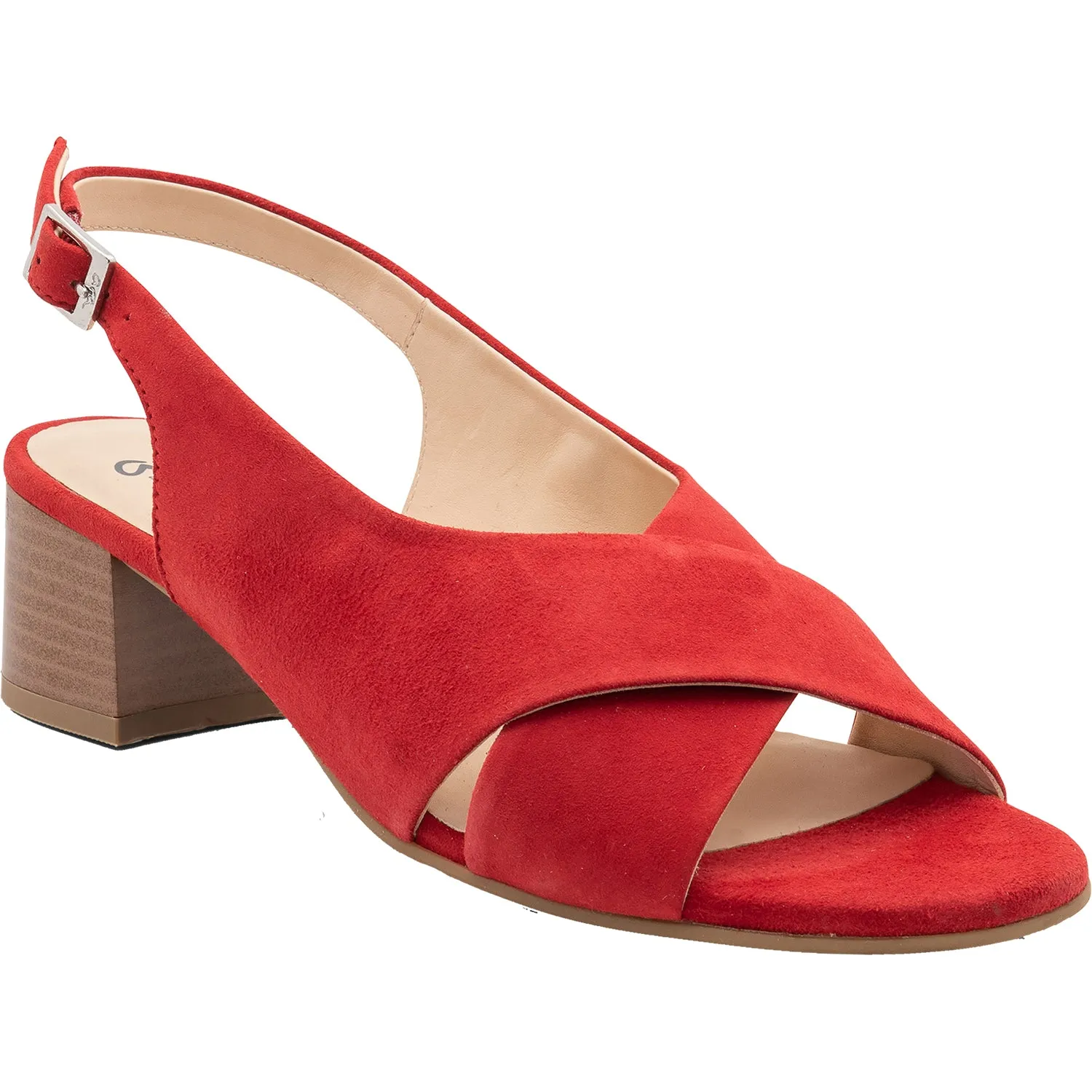 Women's Ara Petunia Red Kid Suede