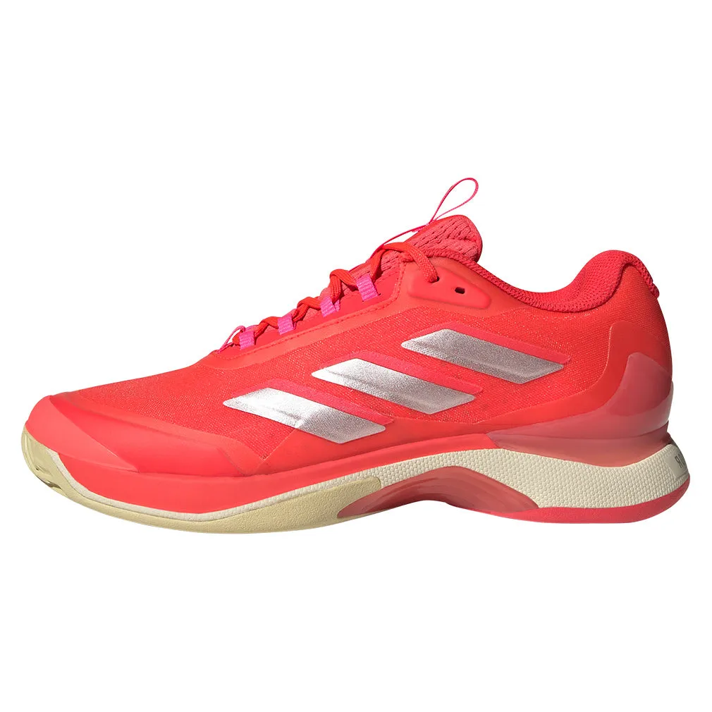 Women`s Avacourt 2 Tennis Shoes Lucid Red and Silver Matallic