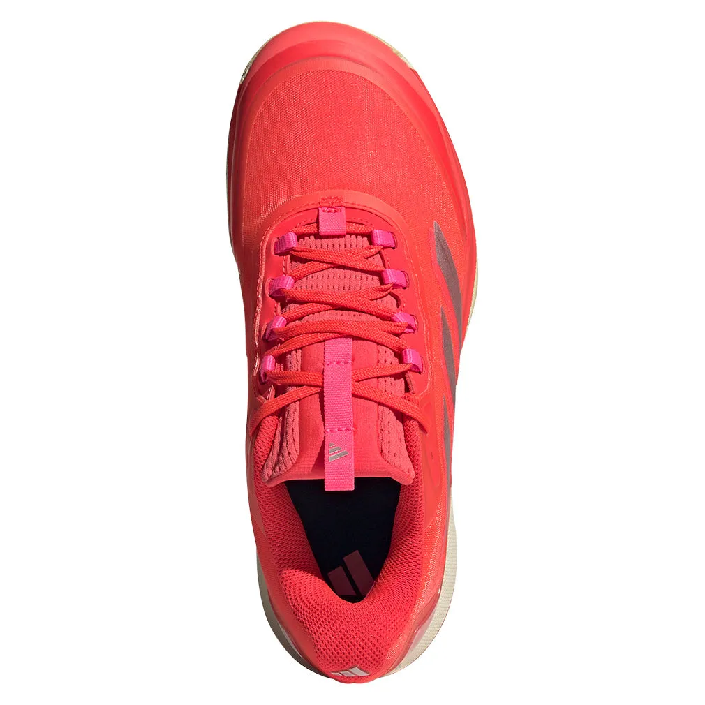 Women`s Avacourt 2 Tennis Shoes Lucid Red and Silver Matallic