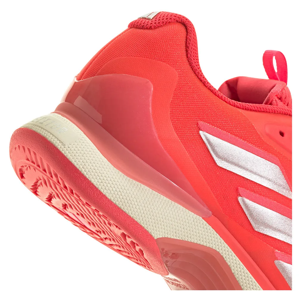 Women`s Avacourt 2 Tennis Shoes Lucid Red and Silver Matallic