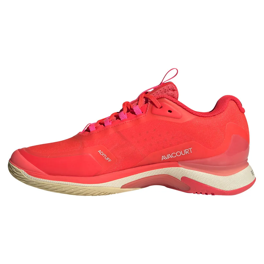 Women`s Avacourt 2 Tennis Shoes Lucid Red and Silver Matallic