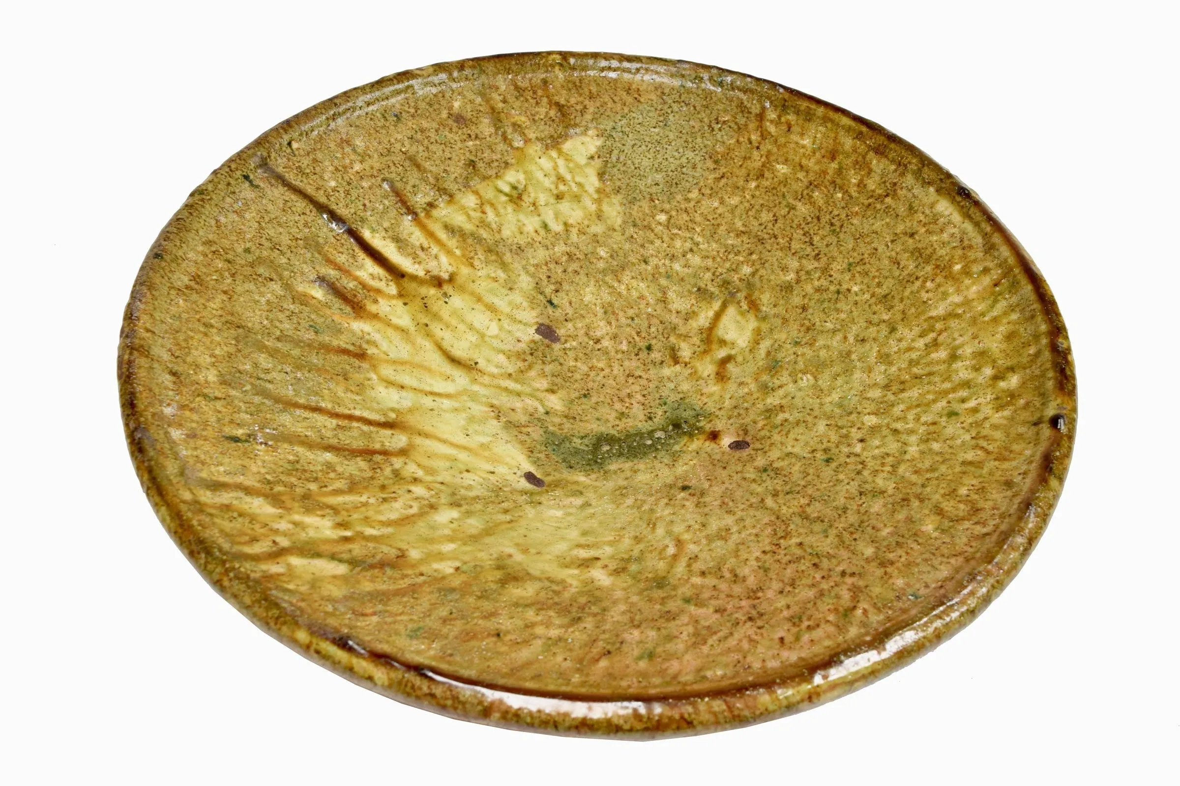 ZAGORA PLATE OCHRE LARGE REF 1
